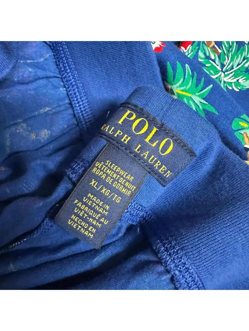 Polo Ralph Lauren Mens Blue All Over Print Bear Hawaiian Jogger Pants Size L